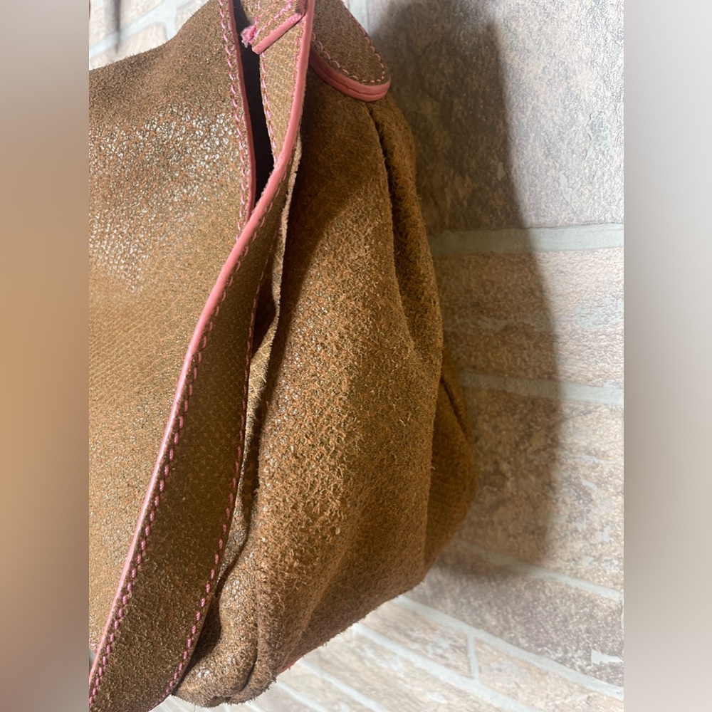 Liebeskind Brown Leather Hobo with Pink Trim - Picture 3 of 13